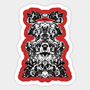 Rorschach psychedelic fantasy Sticker